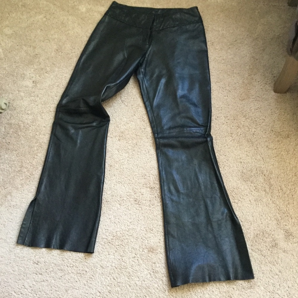 Cache Black leather Pants size 4